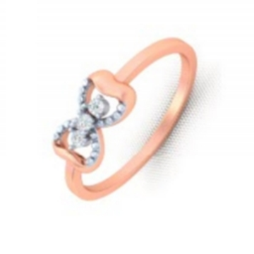 Rose Gold Butterfly Design Diamond ring by 
